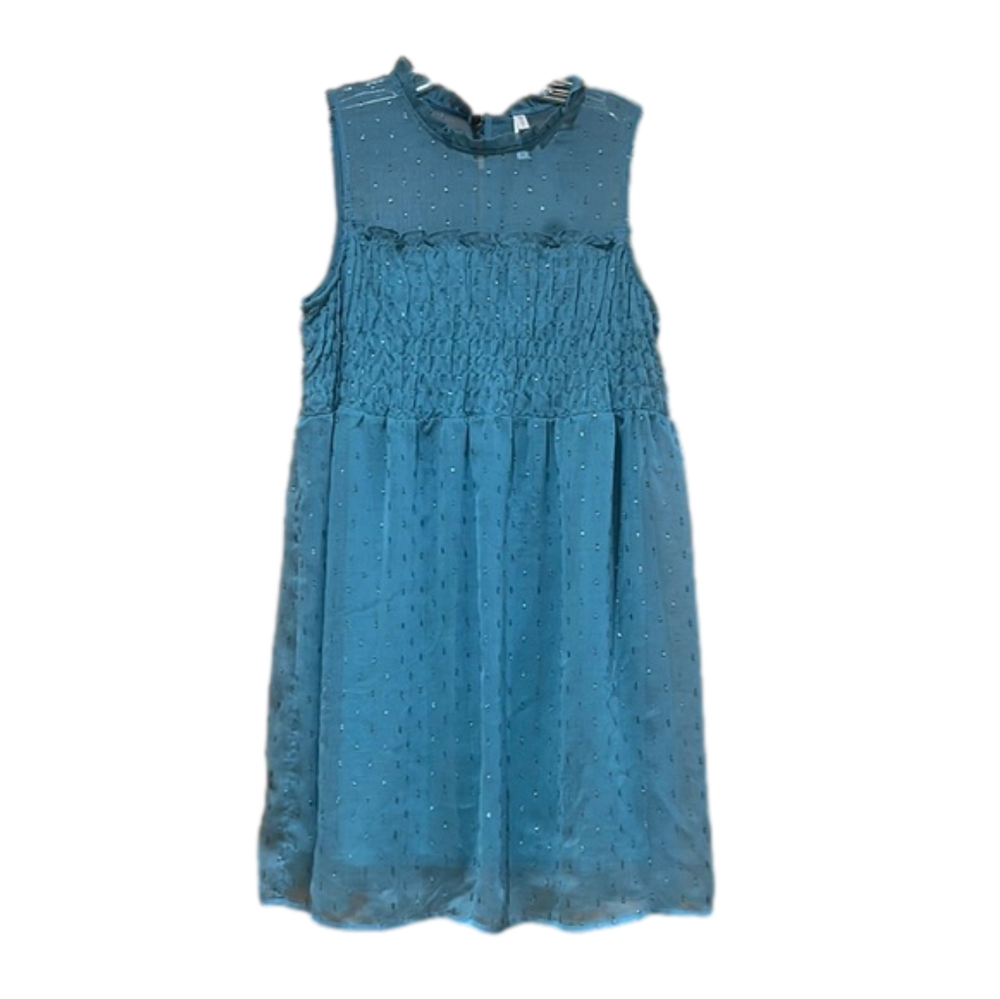 Xhilaration Sheer Blue Sleeveless Dress Medium